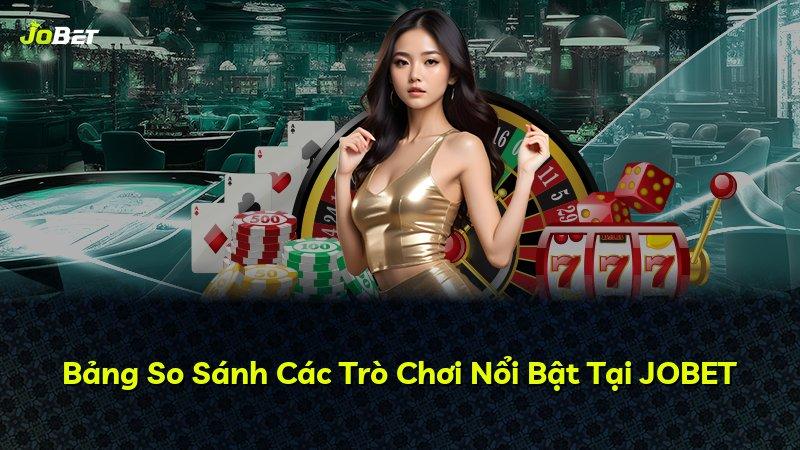 Bảng So Sánh Các Trò Chơi Nổi Bật Tại JOBET